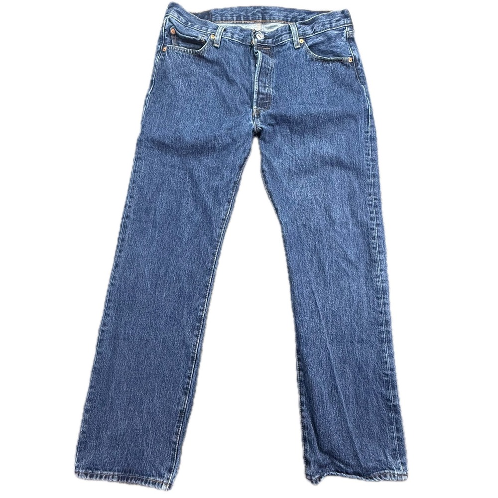 Levi's 501 Original Fit Jeans‎ Mens 36x32 Blue Straight Leg Button Fly 501-0194